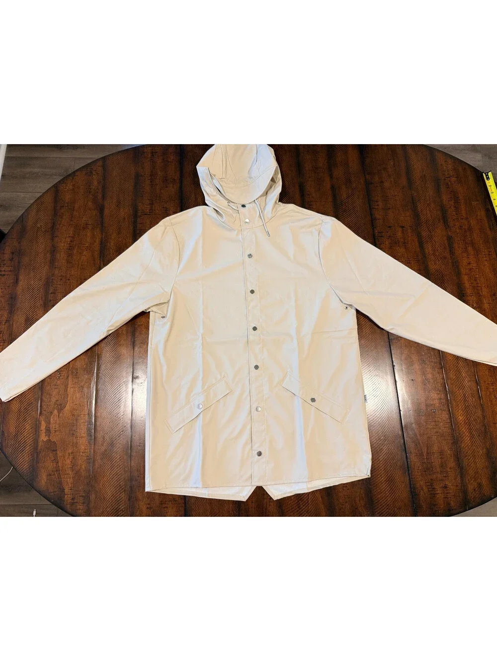 RAINS Jacket W3 Dune  Waterproof Hooded Rain Jacket Unisex Extra Large NWT